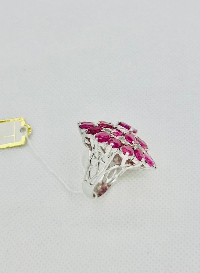 Sterling silver 925 Ruby Ring Inspiration.,Rhodium platted ,Real Rubin from Burma. - Image 3