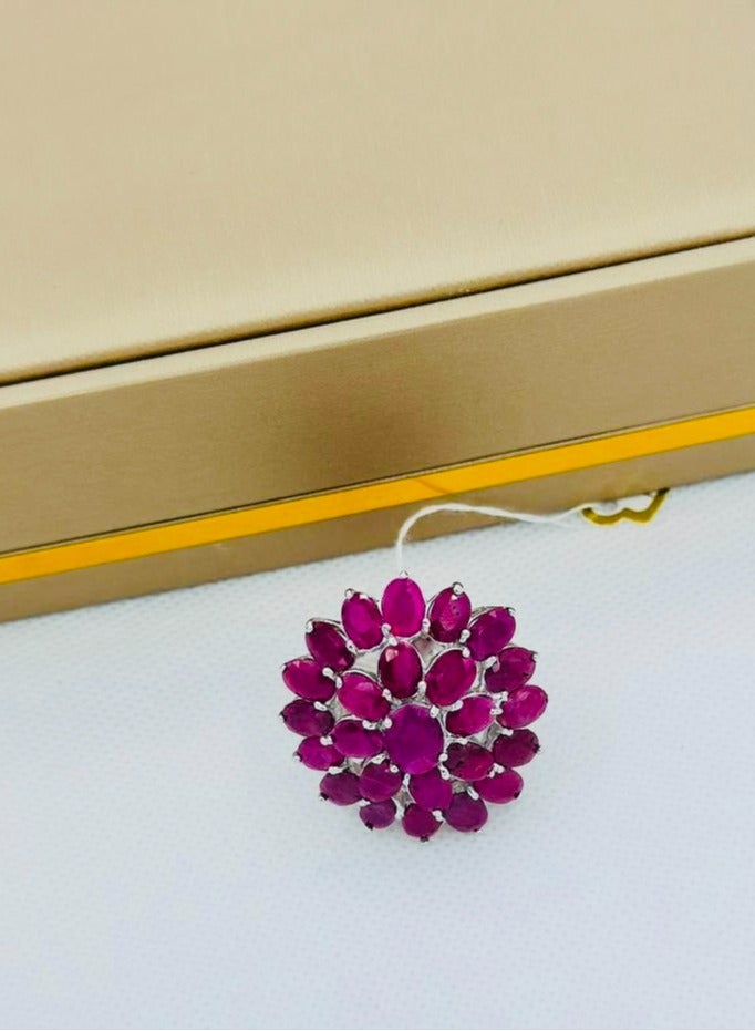 Sterling silver 925 Ruby Ring Inspiration.,Rhodium platted ,Real Rubin from Burma. - Image 2