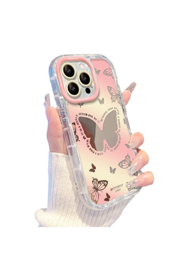 NIBEMINENT Blurred Butterfly Protective TPU Case Cover For iPhone 15, Clear - Image 3