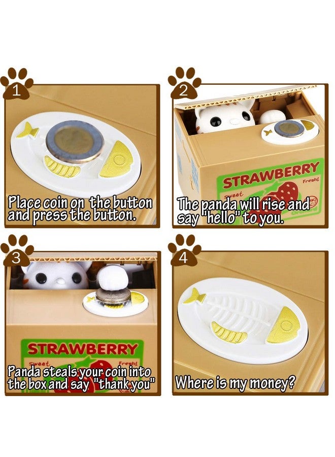 HmiL-U Cat Stealing Money Bank, Piggy Bank For Kids, Coin Bank For Money Saving, Automatic Stealing Money With English Speaking, Creative Gift - Image 5