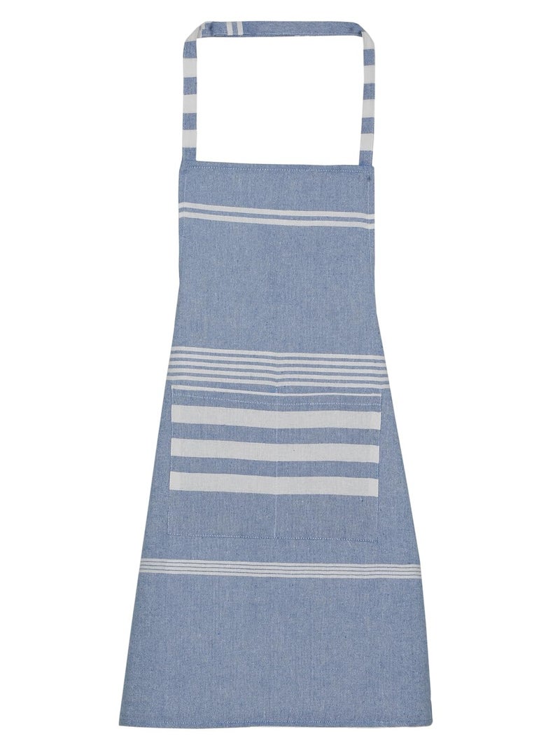 Värde 2 Pcs Unisex Cooking Aprons | Spillproof Layer | Striped Design with 2 Front Pockets & Free Size Neck Strap | Durable, Oil & Stain Resistant | Chef Apron for Cooking (Rock Blue & Light Mauve) - Image 4