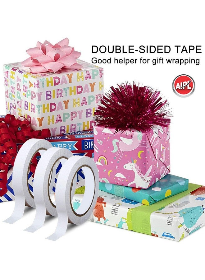 AIPL Double Sided Tape 0.6" Inch X 30 Meter Double Coated Multipurpose Tissue Tape Craft DIY Tape White Color for LED Strip Light Office Home Car Décor - Image 4