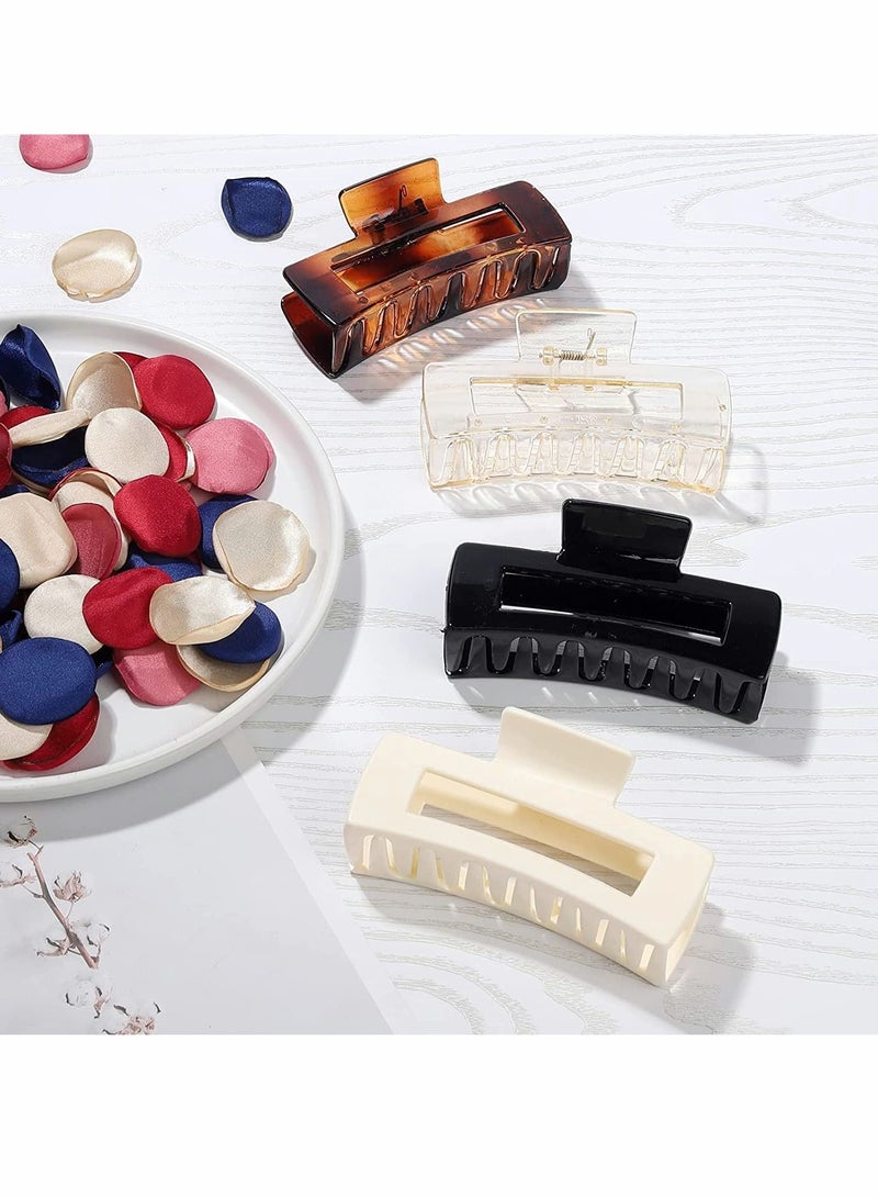 KASTWAVE مخلب كليب مقاطع الشعر مستطيلة للنساء الفتيات شعر كبير سميكة الشعر الفك مقاطع الشعر المشابك نونسليب جامبو قوي عقد الشعر مقاطع الشعر الكبيرة التصميم الفرنسي اكسسوارات تصفيف الشعر 8 حزمة - Image 4