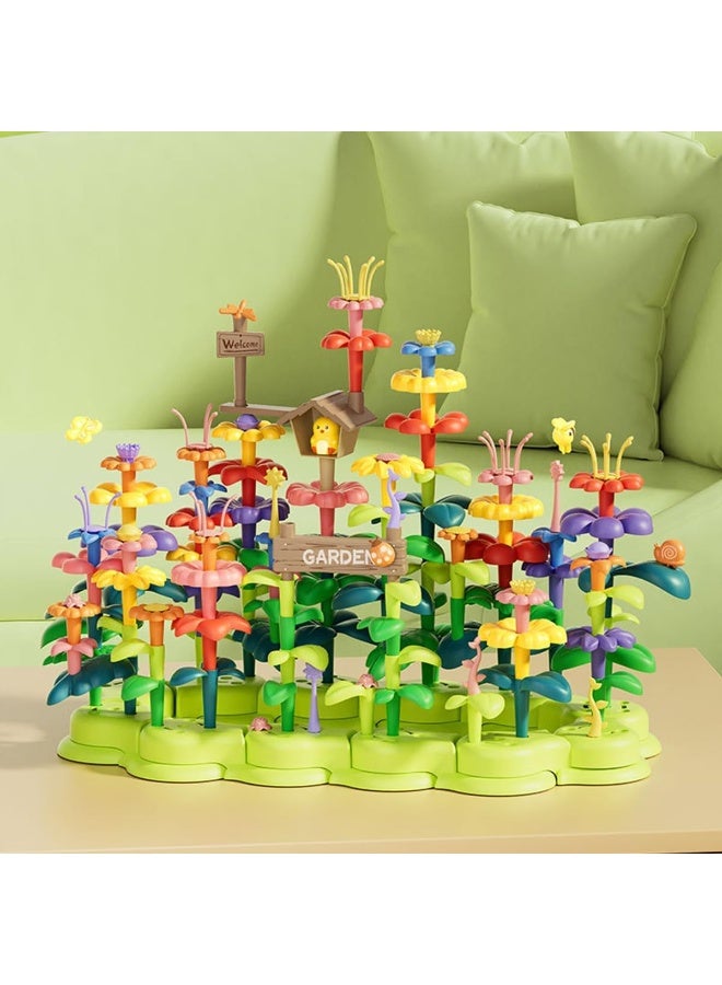 ECVV 93PCS DIY Flower Garden Building Blocks Set for Kids | Creative STEM Educational Toy for Girls & Boys, Assemble Blooming Flowers & Plants, Imagination & Logical Thinking Development Puzzle Set - Image 3