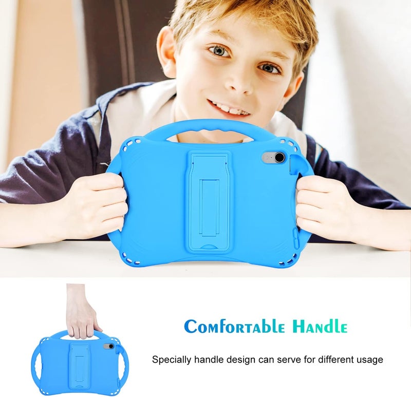 TopEsct Kids iPad Mini 6 Case, Blue, Shockproof, Heavy Duty, Protective, Anti-slip Silicone, 3 Handle, Kickstand, Precise Cutouts, Heat Dissipation, 2 Year Warranty - Image 3
