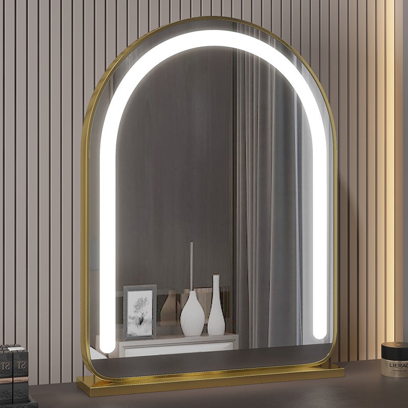 Desktop Arched Led Makeup Mirror With Lamp Wall-Mounted Smart Dressing Mirror Wall-Mounted Mirror Bathroom Mirror - Image 3