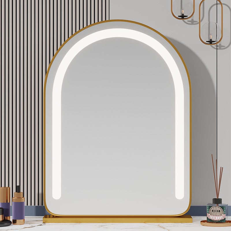 Desktop Arched Led Makeup Mirror With Lamp Wall-Mounted Smart Dressing Mirror Wall-Mounted Mirror Bathroom Mirror - Image 1