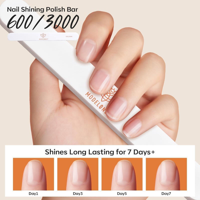 Modelones Nail Files and Nail Buffers Blocks 4 PCS, Double Side Trimed & Shaped Emery Board 100/150/180 Grits 600/3000 Nail Shine Polishing Stick, Reusable Washable Anti-bend Anti-drop Particles White - Image 5