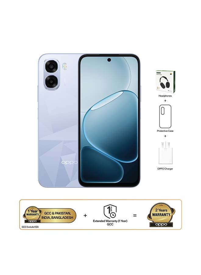 أوبو A6t 5G ثنائي الشريحة كريستال أزرق 6GB RAM 256GB مع سماعات - النسخة الشرق أوسطية - Image 1