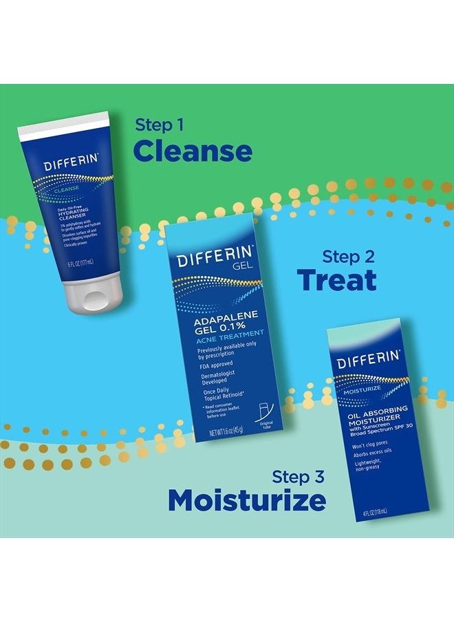 differin - Oil Absorbing Moisturizer with SPF 30, Sunscreen for Face by the makers of Differin Gel, Gentle Skin Care for Acne Prone Sensitive Skin, 4 oz (Packaging May Vary) - Image 1