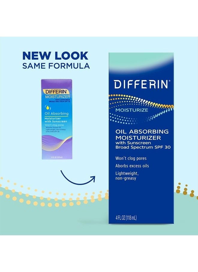 differin - Oil Absorbing Moisturizer with SPF 30, Sunscreen for Face by the makers of Differin Gel, Gentle Skin Care for Acne Prone Sensitive Skin, 4 oz (Packaging May Vary) - Image 1