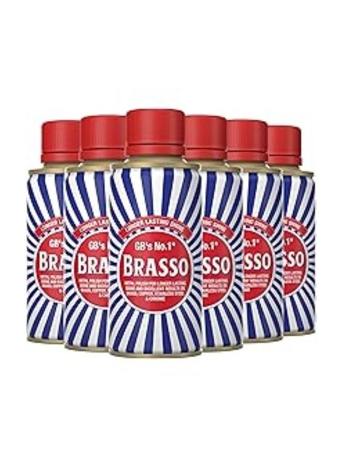 BRASSO pack of 5and get 1 for free metal polish 200 ml