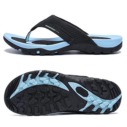 Pulltop Flip Flops for Men, Mens Thong Sandals Waterproof Shower Sandals Summer Outdoor Slippers Non Slip Beach Sandals for Men - Image 2