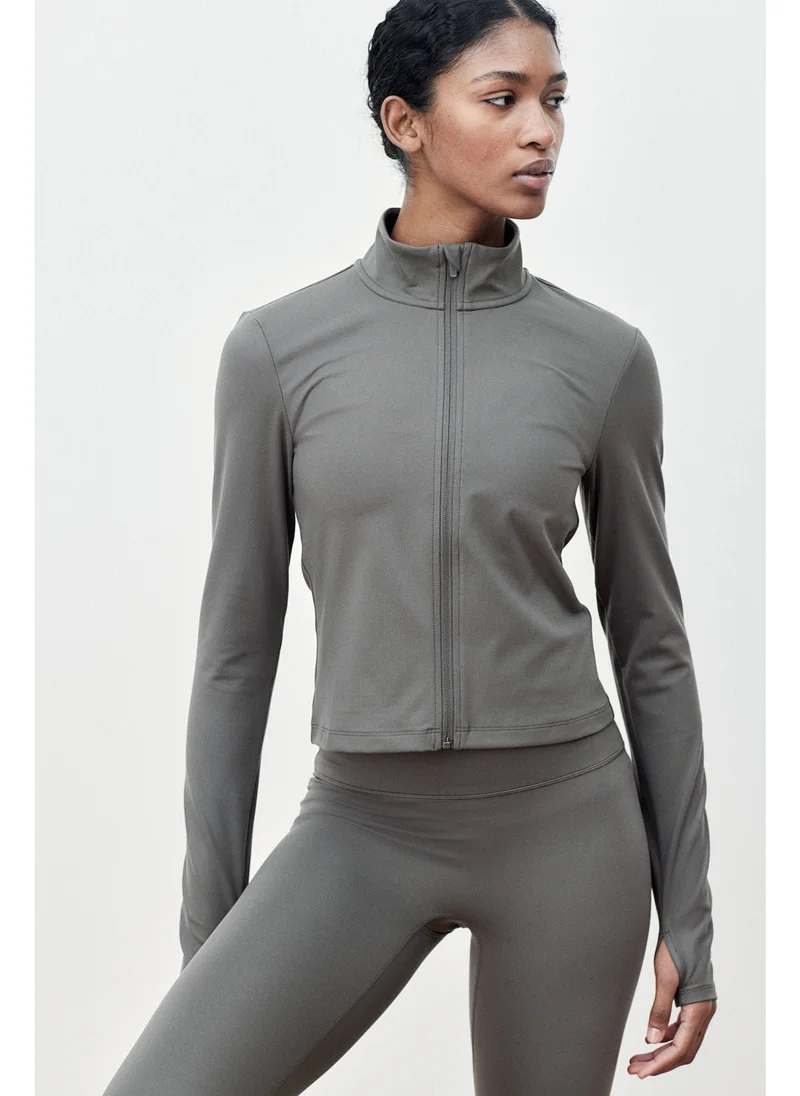 H&M SoftMove™ Zip-through sports jacket