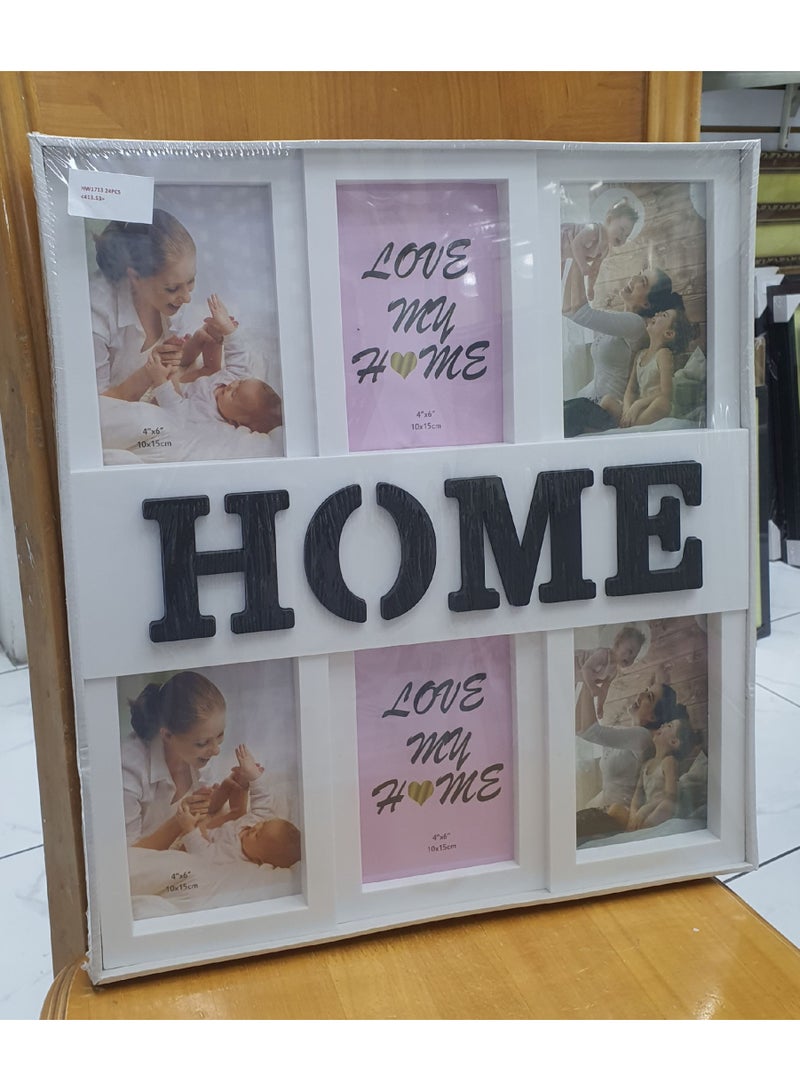 Decorhills Photo Collage Frame for Wall & Tabletop, 6 Image Picture Display, Family Photo Frame Set, Home Décor Frame for Living Room, Wall Hanging, Shelf, Mantle & Gifting - Image 3