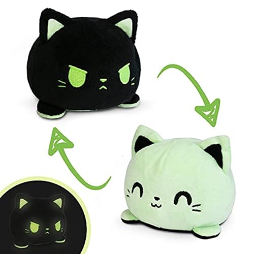 TeeTurtle - The Original Reversible Cat Plushie - Glow in the Dark - Cute Sensory Fidget Stuffed Animals That Show Your Mood - Image 5