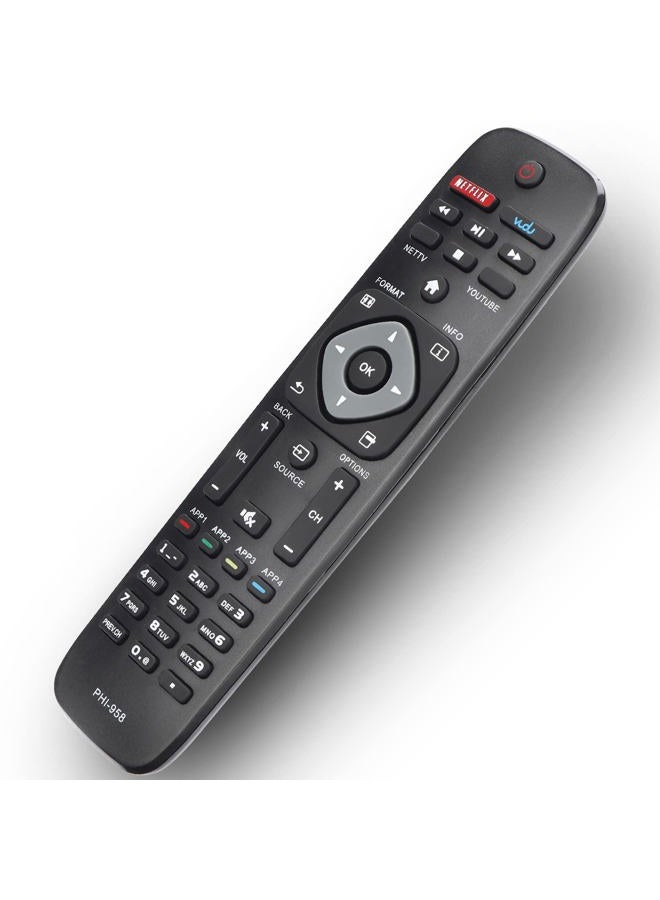 NEURONMART NH500UP Remote for Philips Smart TV Remote Control and Philips 2K 4K UHD TVs, Philips Smart Ultra HDTV, Philips LED LCD Television PHI-958 NH500UW NH503UP with Netflix, YouTube and Vudu - Image 1