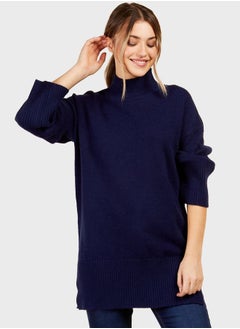 High Neck Knitted Sweater