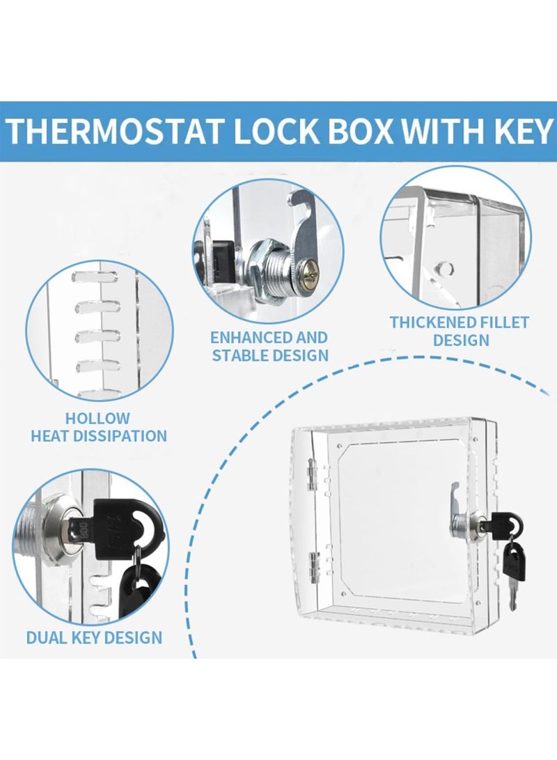 Barakah Thermostat Lock Box Cover with Key – Secure Lock Box Guard for Ecobee Smart Thermostats (Essential, Premium, Enhanced) – Clear Polycarbonate Thermostat Protector for Home, Office, and Rental Use - Image 4