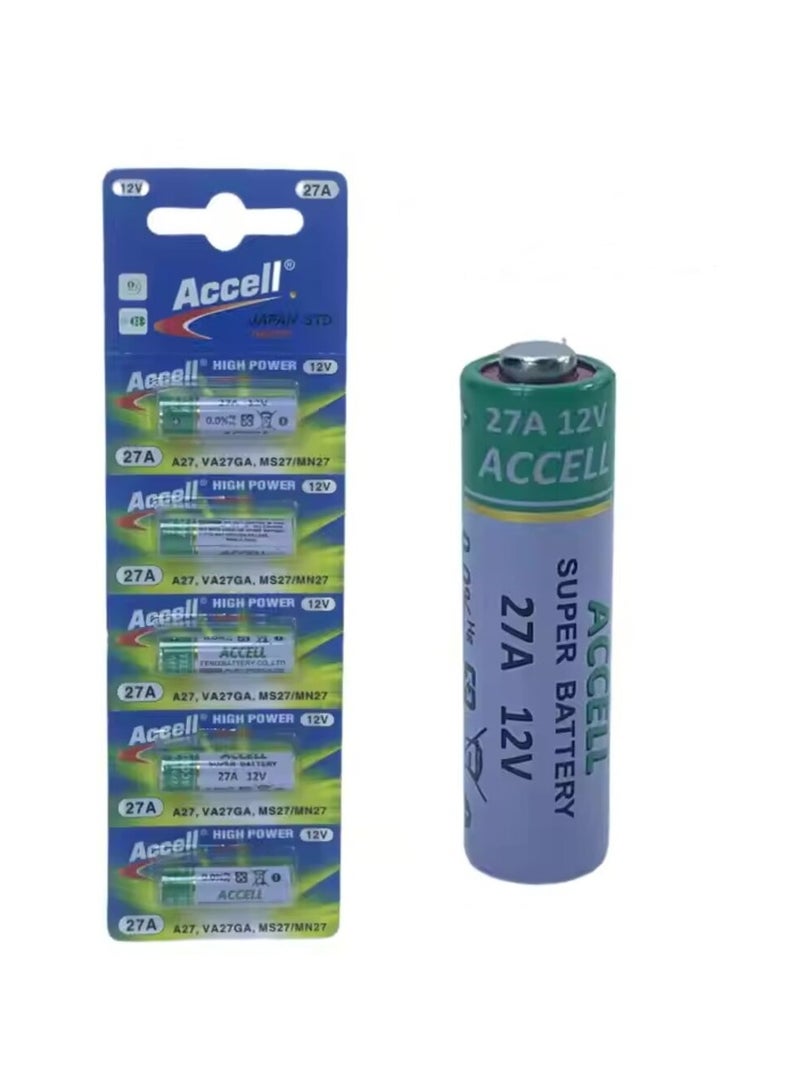 Accell 5-Pieces Accell 27A High Power Alkaline 12V Batteries - Image 1