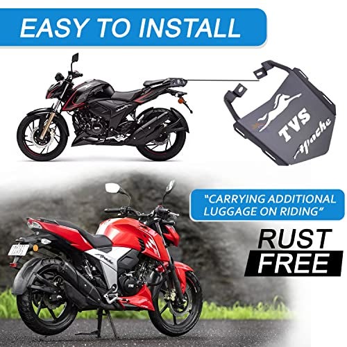 ASRYD Heavy Metal TVS Apache Back Rack Seat Extender Expedition Carrier for TVS RTR Apache 160 180 200 - Image 3