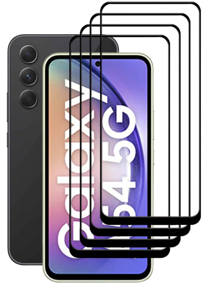 ACLIX 4 Pieces Antistatic ESD Dustproof Premium Quality High Definition Tempered Glass Screen Protector Designed For Samsung Galaxy A54 - Image 1