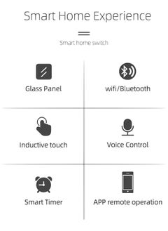 Generic WiFi Smart Wall Light Switch, No Neutral Wire Required, No Hub Required, Compatible with Google Home & Alexa, Touch & App Remote Control, Timing Function & Voice Control  (Gang 2, White)  - Image 3