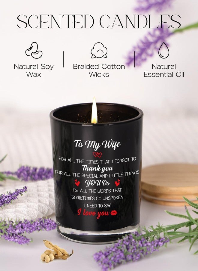 BeauGift Mothers Day Gifts for Wife, Birthday Anniversary Candle Gift for Women from Husband, Best Wife Ever Gifts with Healing Crystal Romantic I Love You Presents - Lavender Candle - Image 2