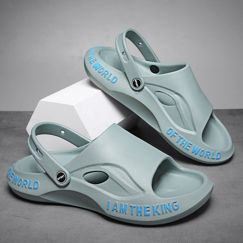 Men'S New Summer Slippers For Outer Wear, Thick-Soled, Deodorant, Non-Slip, Wear-Resistant, Men'S Two-Wear Sandals With A Poop-Feeling Feel - Image 5