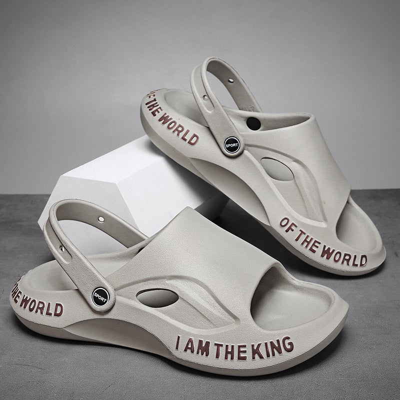 Men'S New Summer Slippers For Outer Wear, Thick-Soled, Deodorant, Non-Slip, Wear-Resistant, Men'S Two-Wear Sandals With A Poop-Feeling Feel - Image 4