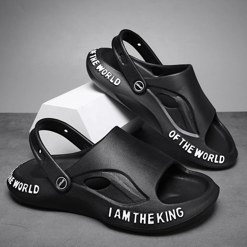 Men'S New Summer Slippers For Outer Wear, Thick-Soled, Deodorant, Non-Slip, Wear-Resistant, Men'S Two-Wear Sandals With A Poop-Feeling Feel - Image 3
