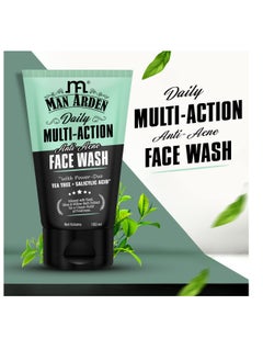 Man Arden Man Arden Daily Multi-Action Anti Acne Face Wash For Oily Skin | With Power Duo Tea Tree for Acne-Prone Skin, 100 ml  - Image 2