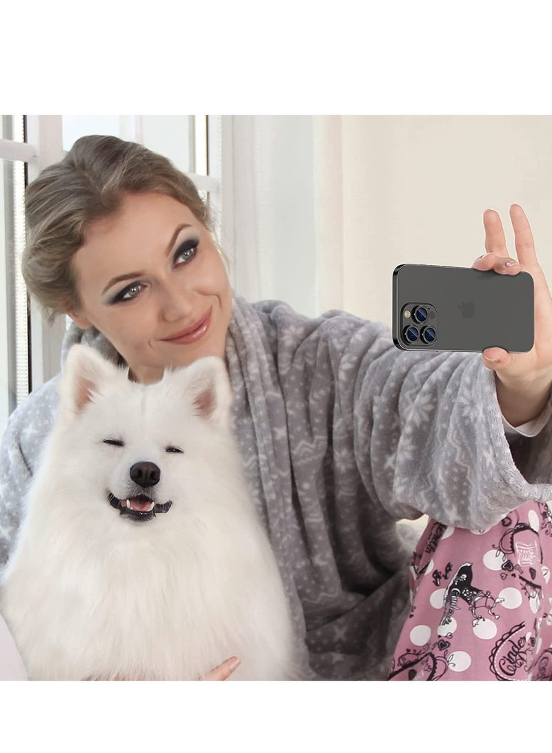 ELTRAZONE حامي عدسة الكاميرا لجهاز آيفون 14 برو/آيفون 14 برو ماكس، حلقة معدنية فردية، زجاج مقسى HD مضاد للخدش، غلاف واقي، مناسب للحالات، أسود - Image 5