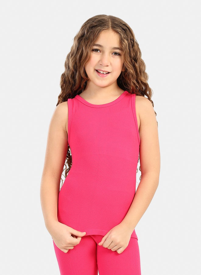 Carina Girly Ribbed Tank Top - Image 1