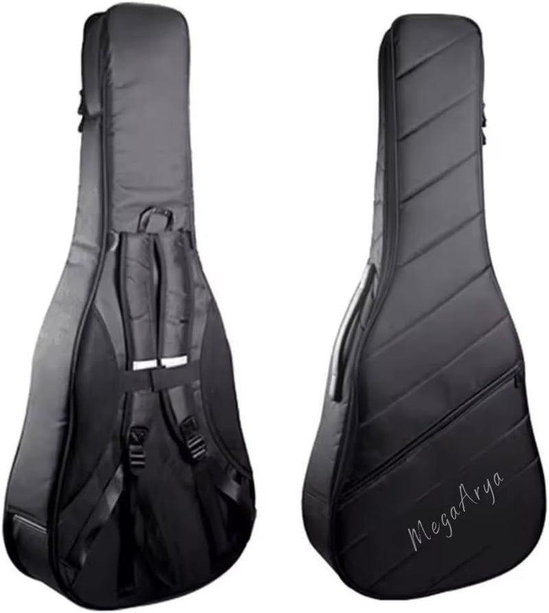 ميغاريا مجموعة جيتار صوتي مقاس 41 بوصة من MegArya مع حقيبة وحزام ولقطات - Image 3