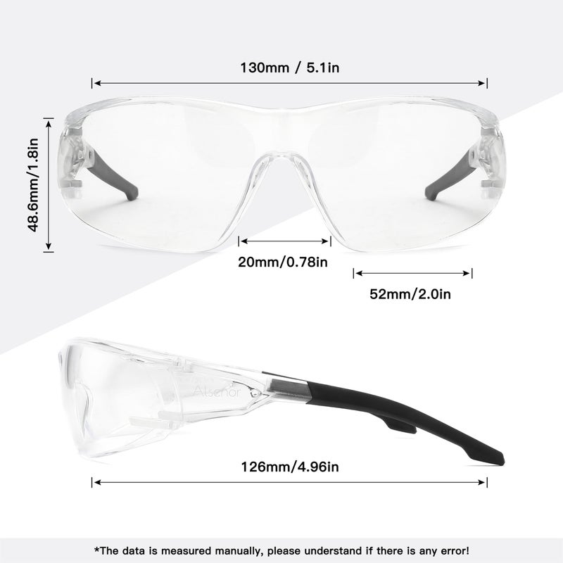 Alsenor Anti Fog Goggles Wrap-Around Shooting Safety Glasses Blue Light Blocking Protective Eyewear Ansi Z87 Cycling Glasses - Image 4