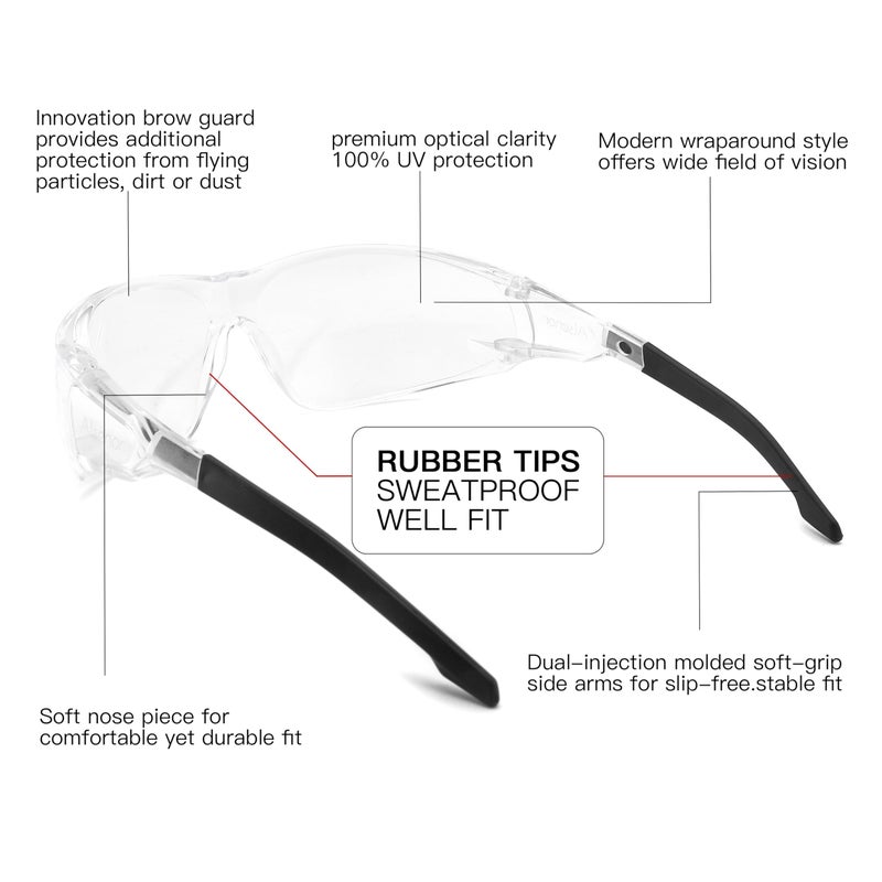 Alsenor Anti Fog Goggles Wrap-Around Shooting Safety Glasses Blue Light Blocking Protective Eyewear Ansi Z87 Cycling Glasses - Image 3