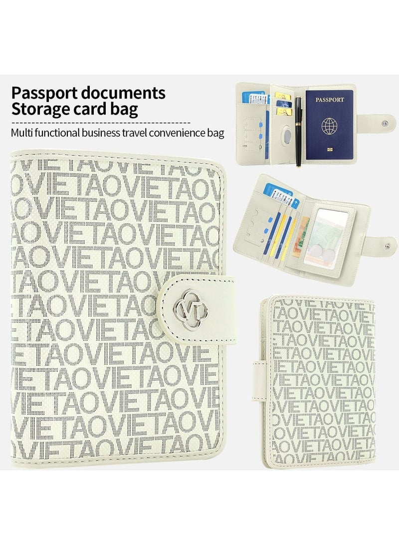 XIMAND حقيبة حامل جواز السفر Ximand مع حامل AirTag وفتحات للبطاقات وفتحة لجواز السفر وفتحة لتذكرة النقود وفتحة لبطاقة SIM للصور - Image 3