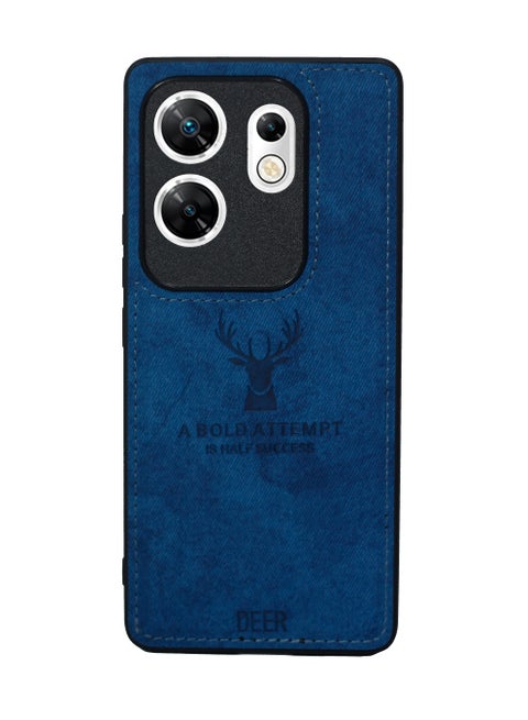 Digital Luxury Soft Texture Patterned TPU Cloth Case, Dirt-Resistant, Anti-Shock, Anti-Fingerprint, Full Body Protective For Infinix Zero 30 4G (Blue)