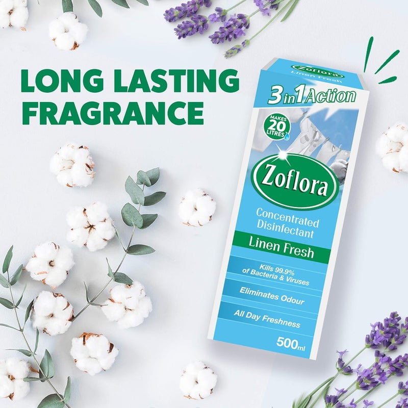 زوفلورا Multi-Purpose Concentrated Disinfectant Linen Fresh None - Image 3
