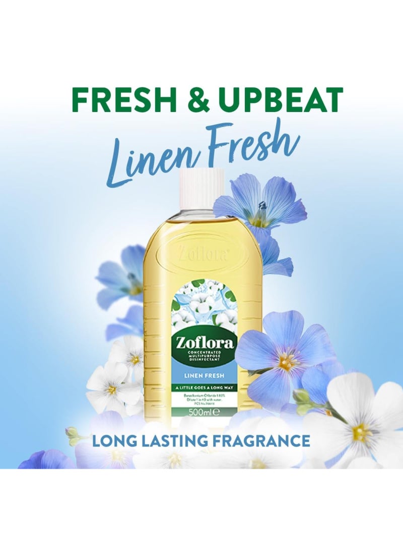 Zoflora, Multi-Purpose Concentrated Disinfectant, Linen Fresh, 500Ml - Image 5