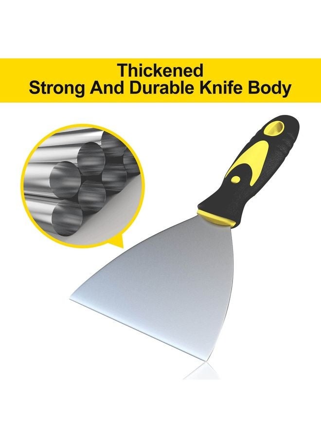 هومستر 5Pcs Putty Knife, Set, 1" 2" 3" 4" 5" Scraper, Spackle Knife, Paint Scraper, Scraper Tool, No Rusting, Perfect For Repairing Drywall, Removing Wallpaper, Mud, Plaster Scraping - Image 4