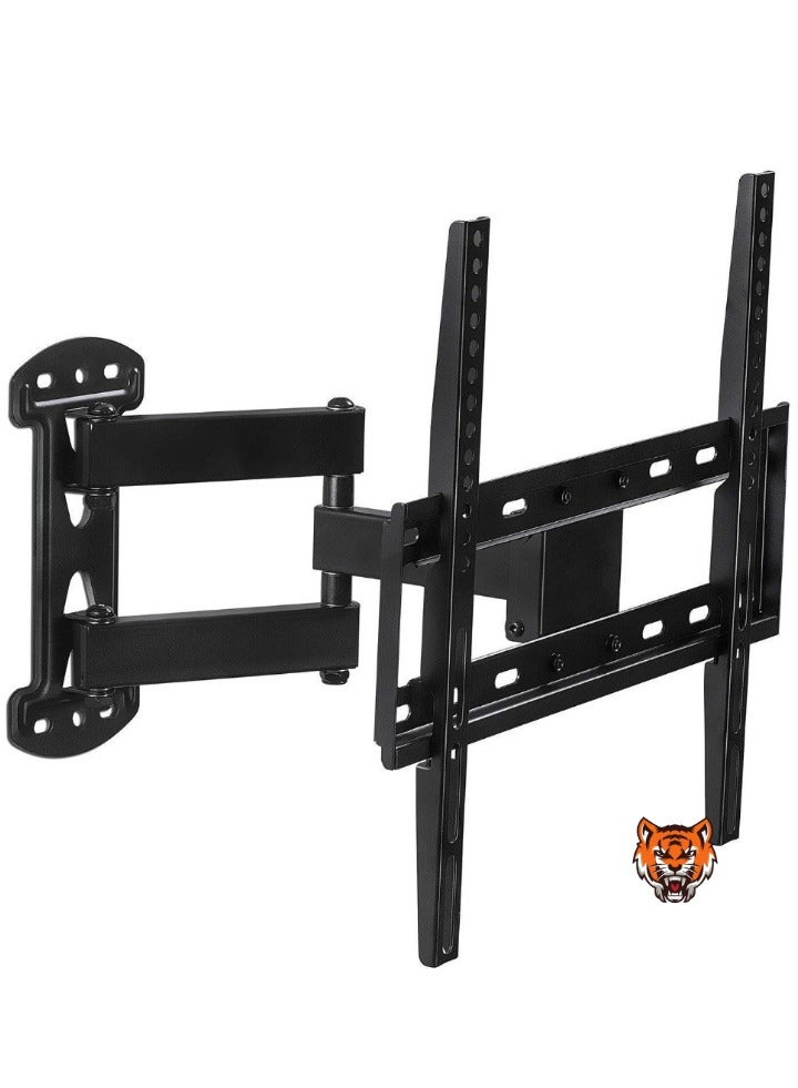 TIGER "Full Motion Corner TV Wall Mount Bracket with Extending Articulating Arm, Swivel & Tilt, VESA 400x400mm Compatible, Fits 32''-50'' TVs, Supports Up to 66 lbs, Black" - Image 1