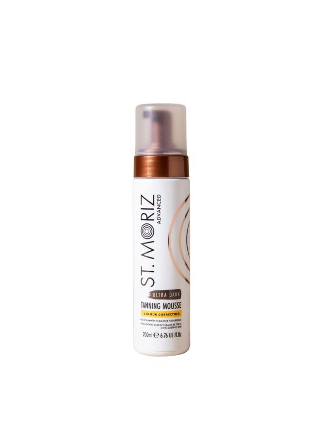 St. Moriz Advanced Colour Correcting Tanning Mousse With Hyaluronic Acid & Vitamin B5, Fast Drying Vegan Fake Tan, Ultra Dark, 200 Ml - Image 1