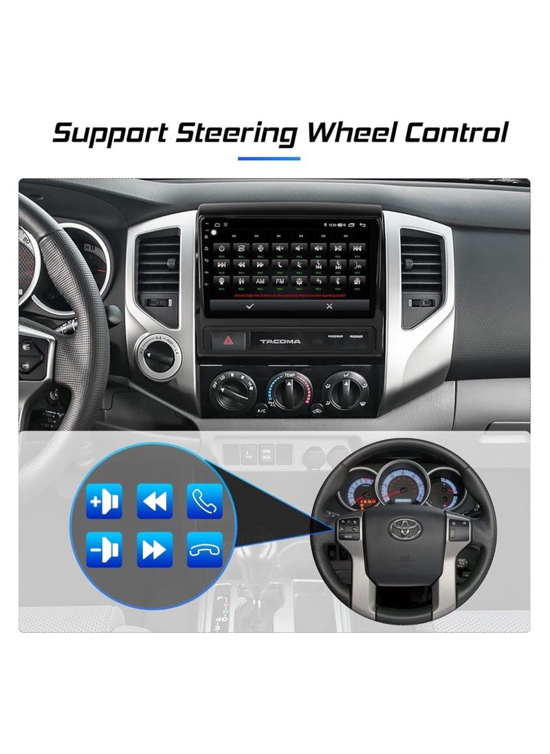 SHEZA STAR Android Car Stereo for Toyota Tacoma 2005 2006 2007 2008 2009 2010 2011 2012 2013 1GB RAM 32GB ROM 9 Inch Support Apple Carplay, MirrorLink WiFi BT, IPS Touch Screen with AHD Camera Included  - Image 3