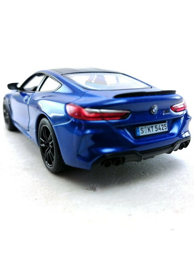 Kinsmart KiNSMART BMW M8 Competition Coupe Blue 5" 1:38 Scale Pullback Action Die Cast Metal Model Toy Race Car  - Image 2