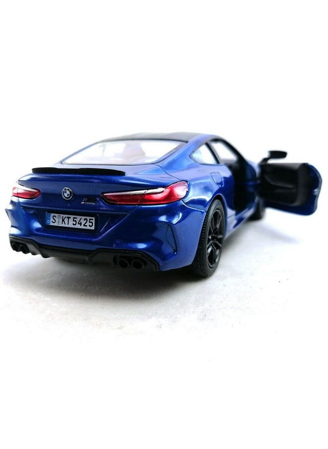 Kinsmart KiNSMART BMW M8 Competition Coupe Blue 5" 1:38 Scale Pullback Action Die Cast Metal Model Toy Race Car  - Image 5