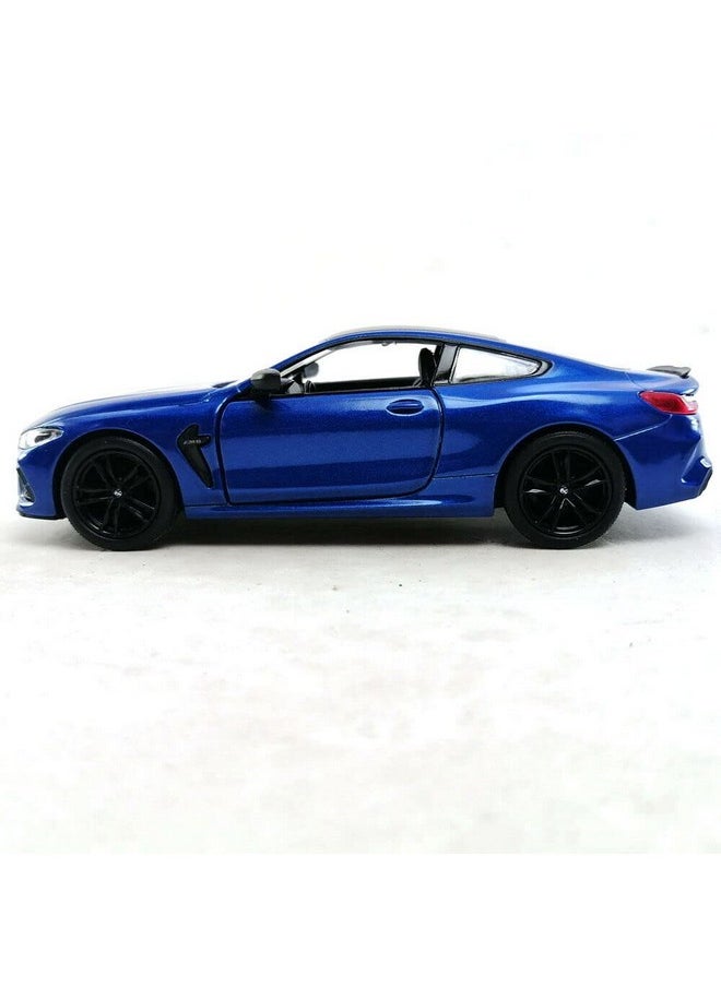 Kinsmart KiNSMART BMW M8 Competition Coupe Blue 5" 1:38 Scale Pullback Action Die Cast Metal Model Toy Race Car  - Image 3