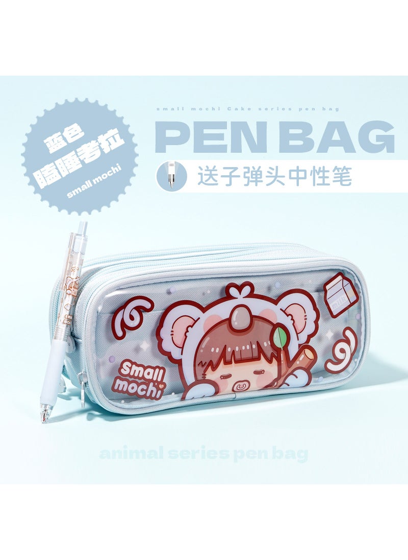 Generic - Large Capacity Twisted Straw Pen Bag Girls Elementary School Stationery Box Trendy School Supplies Girls Primary Sleepy Koala - Image 1
