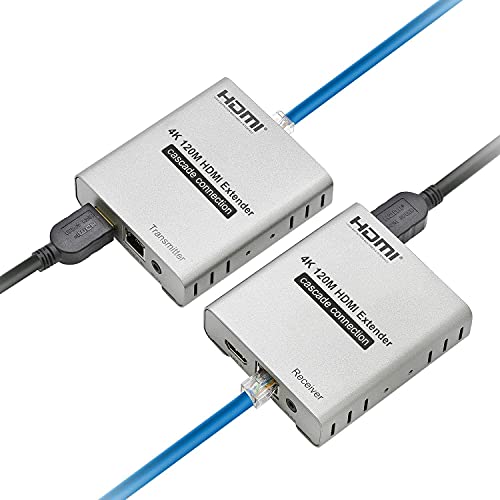COOLCOLD HDMI Extender 120m Cascade Connection HDMI Cat RJ45 LAN Ethernet Cables IR Transmitter Receiver. Compatible with ‎PS4, DVD Player, PC to TV, TV Box - Image 1